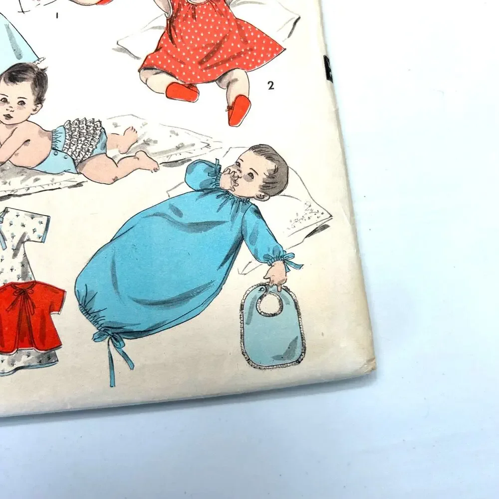Advance Vintage 1950's Pattern #8219 Infant Layette One‎ Size